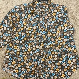 Cruel Girl Multicolor Floral Button Down Shirt